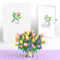Tulips 60th Birthday Pop-Up Card and Spring Tulips Sentiment Set