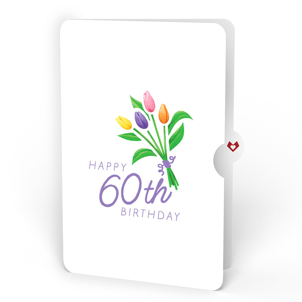 Tulips 60th Birthday Pop-Up Card and Spring Tulips Sentiment Set