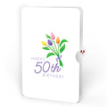 Tulips 50th Birthday Pop-Up Card and Spring Tulips Sentiment Set