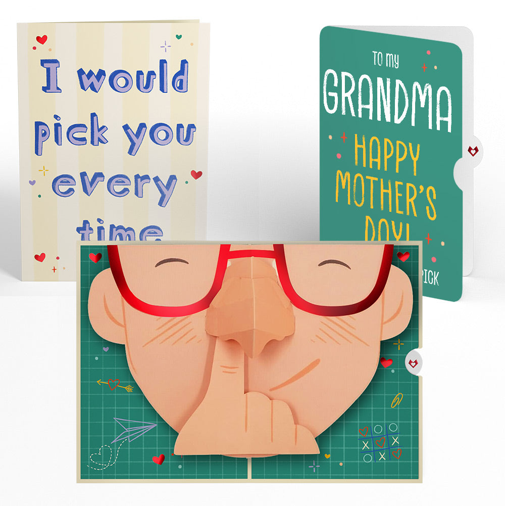 Pick You Every Time Mother’s Day Pop-Up Card and Sentiment Set for Grandmother