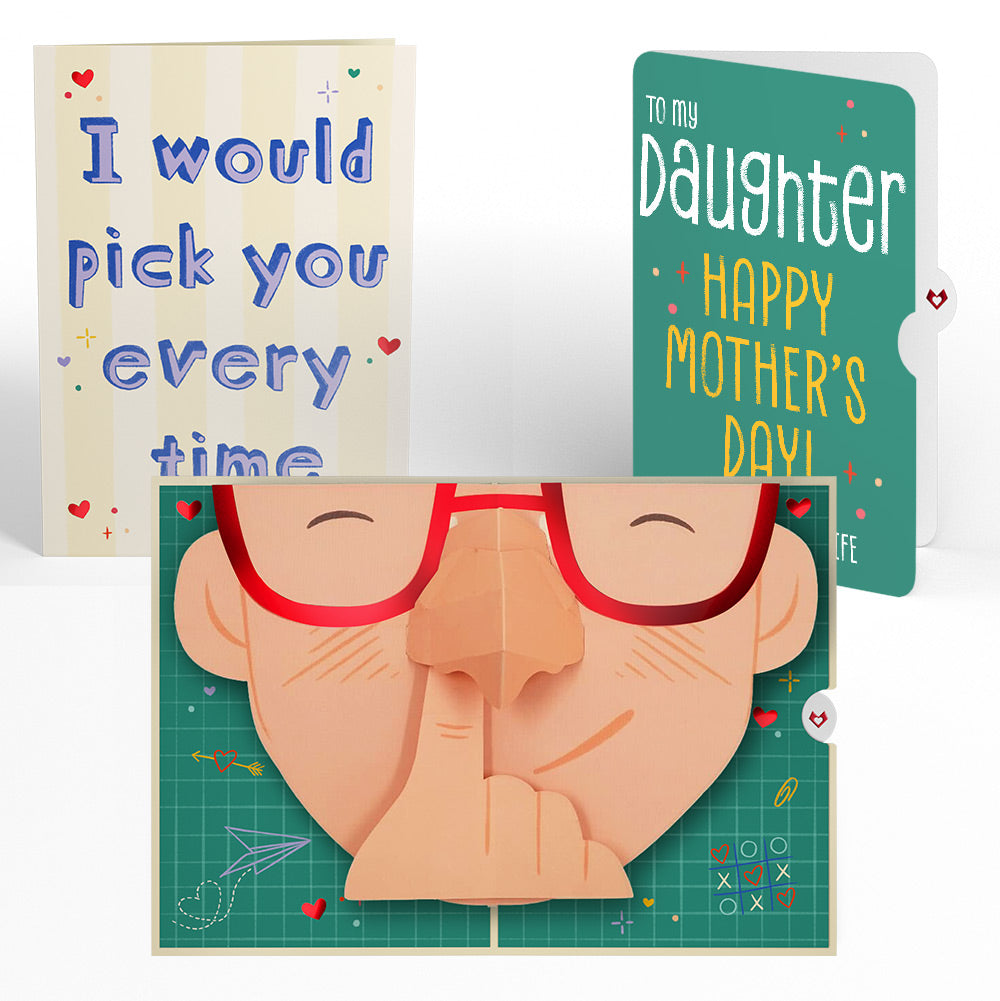 Pick You Every Time Mother’s Day Pop-Up Card and Sentiment Set for Daughter