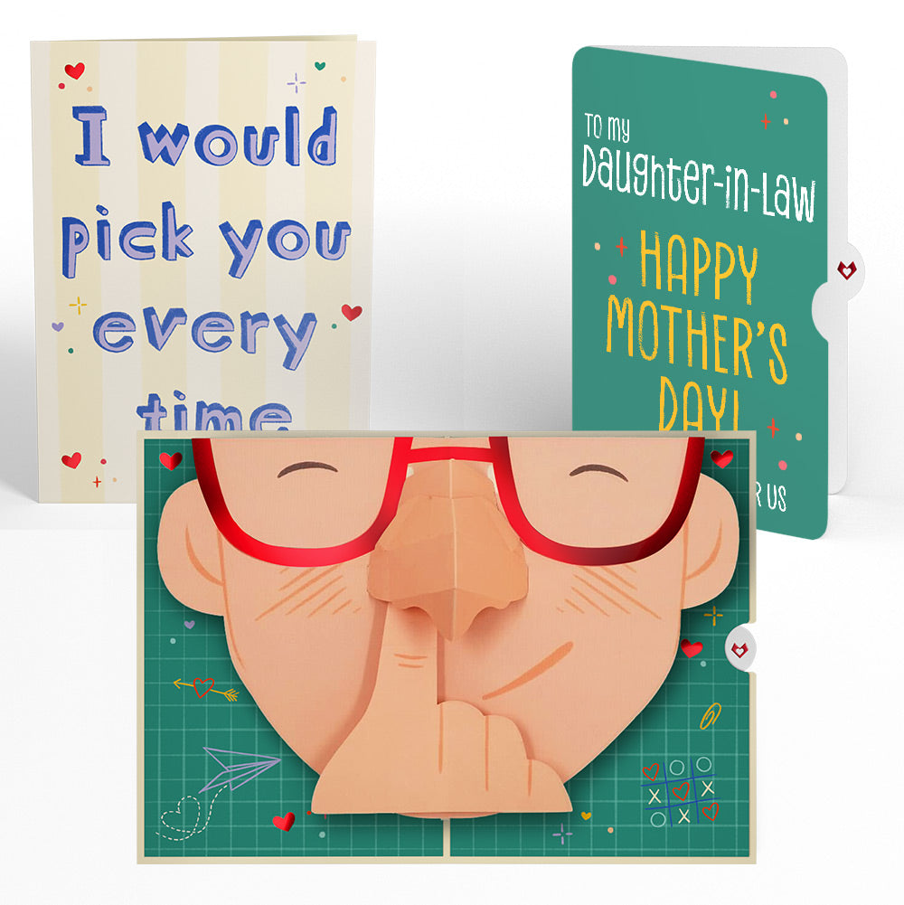 Pick You Every Time Mother’s Day Pop-Up Card and Sentiment Set for Daughter-in-law