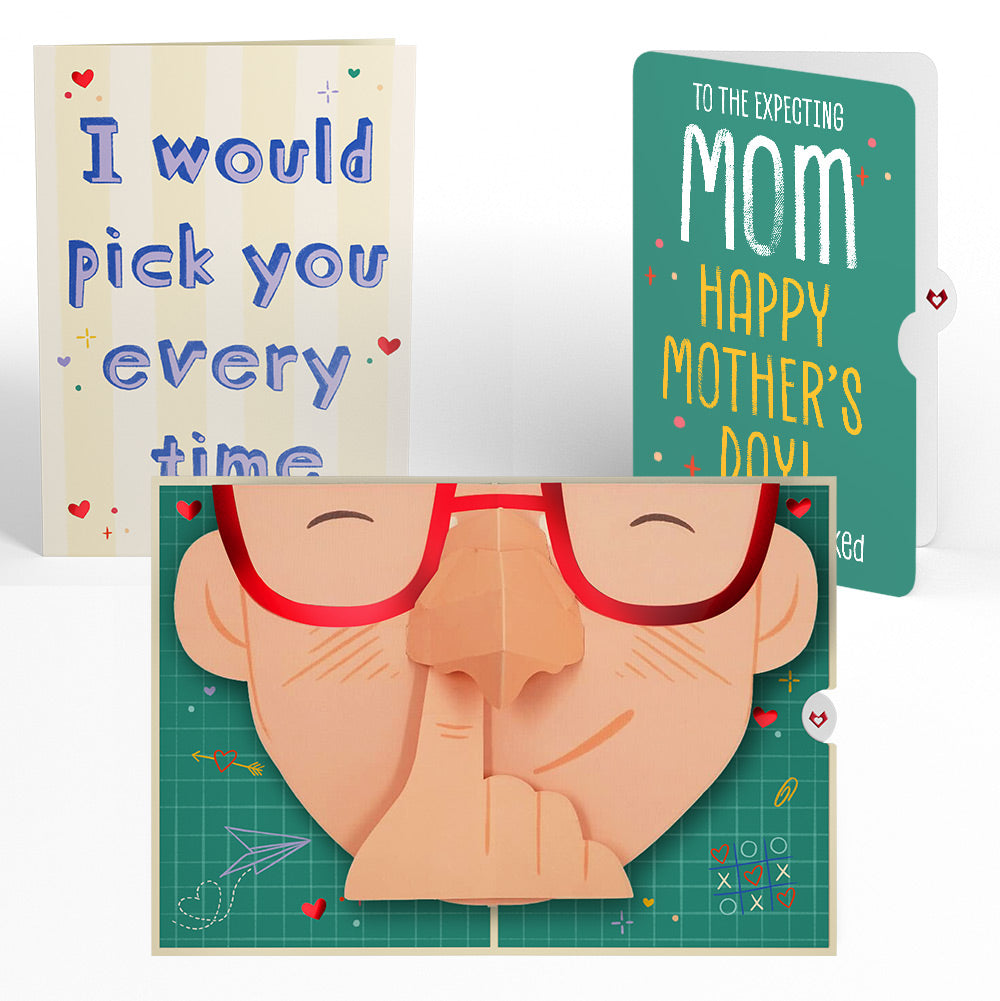 Pick You Every Time Mother’s Day Pop-Up Card and Sentiment Set for Mom-to-be
