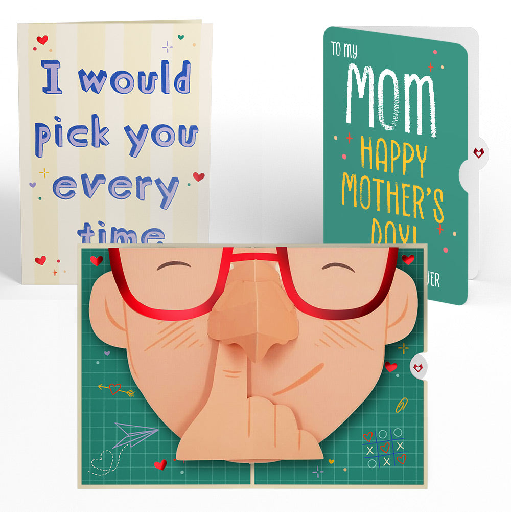 Pick You Every Time Mother’s Day Pop-Up Card and Top Pick Forever Sentiment Set for Mom