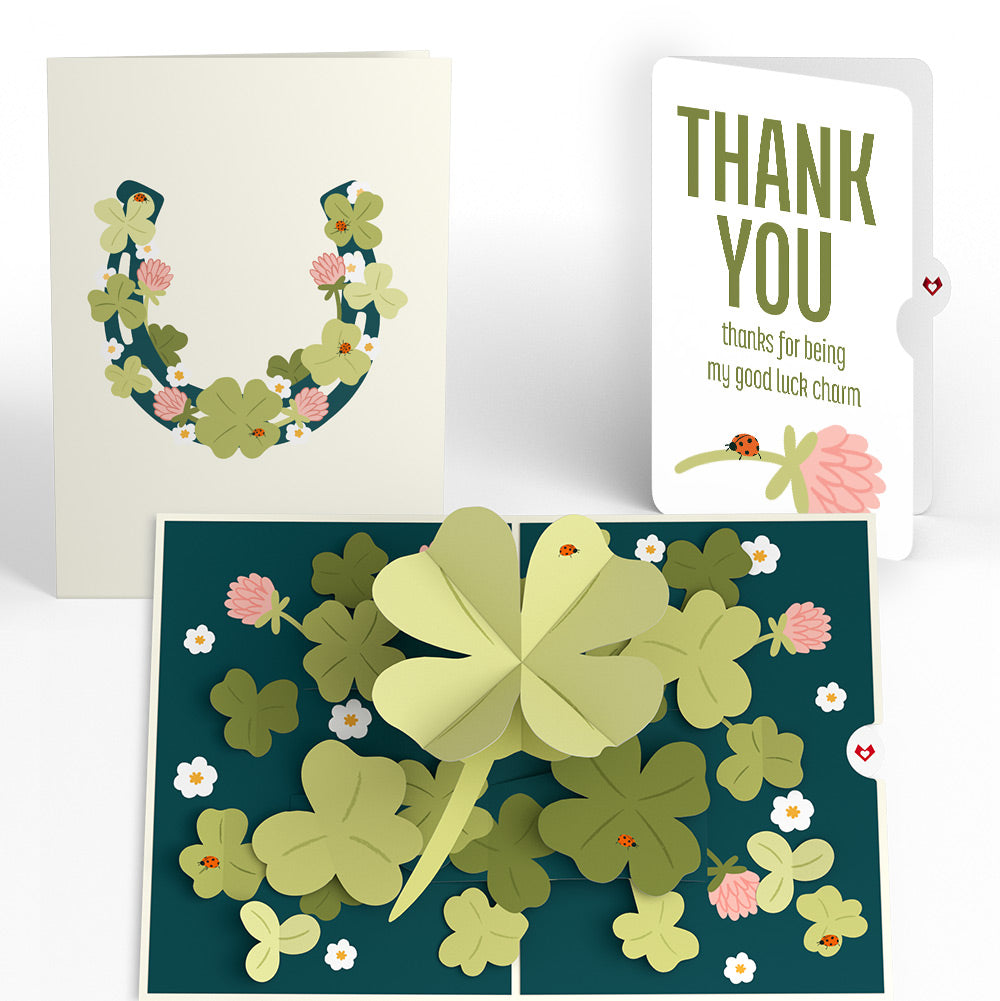 Shamrock Fields Thank You Pop-Up Card and Sentiment Set