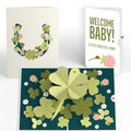 Shamrock Fields New Baby Pop-Up Card and Sentiment Set for New Parent