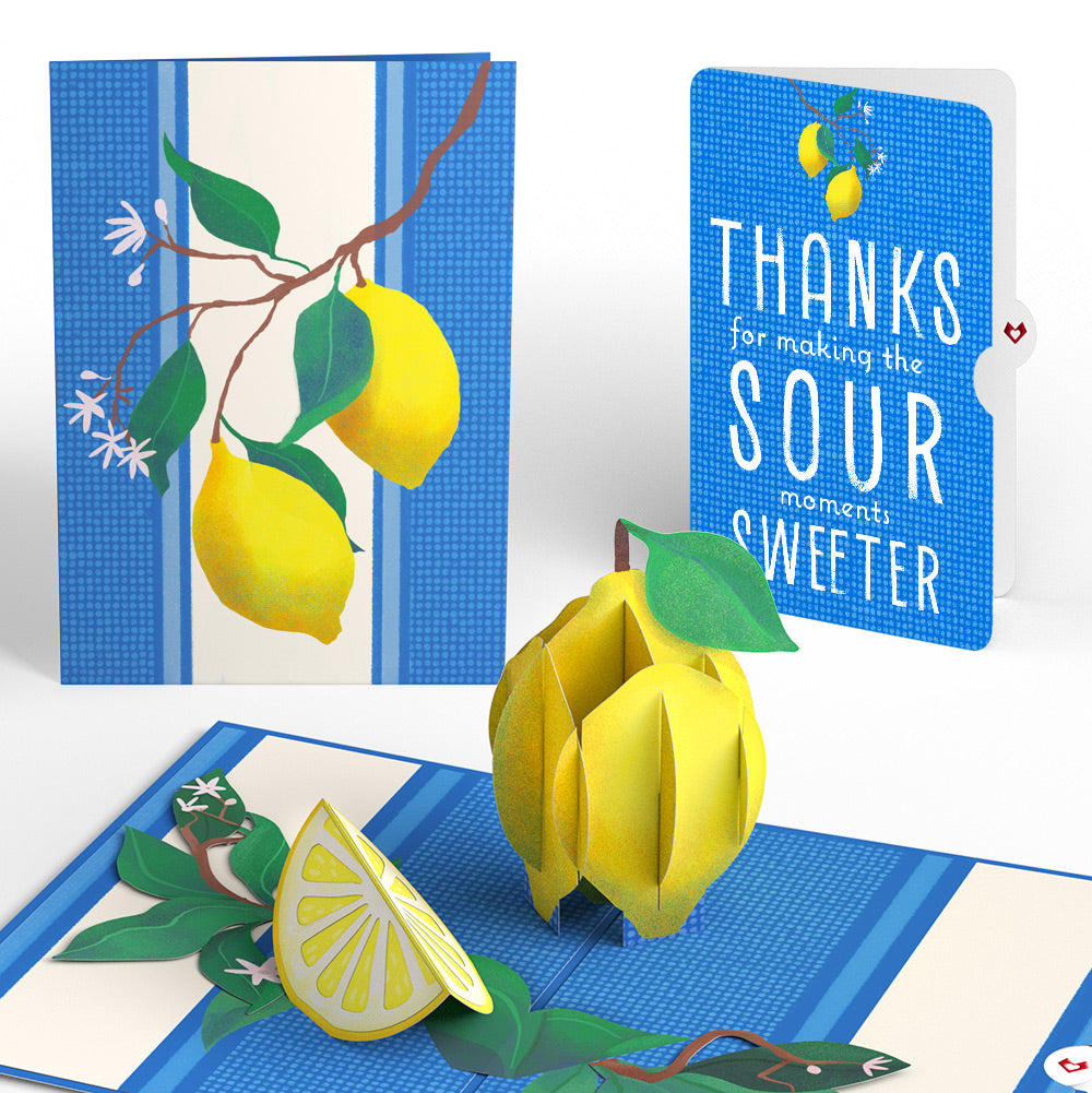 Mediterranean Lemons Thank You Pop-Up Card and Sentiment Set