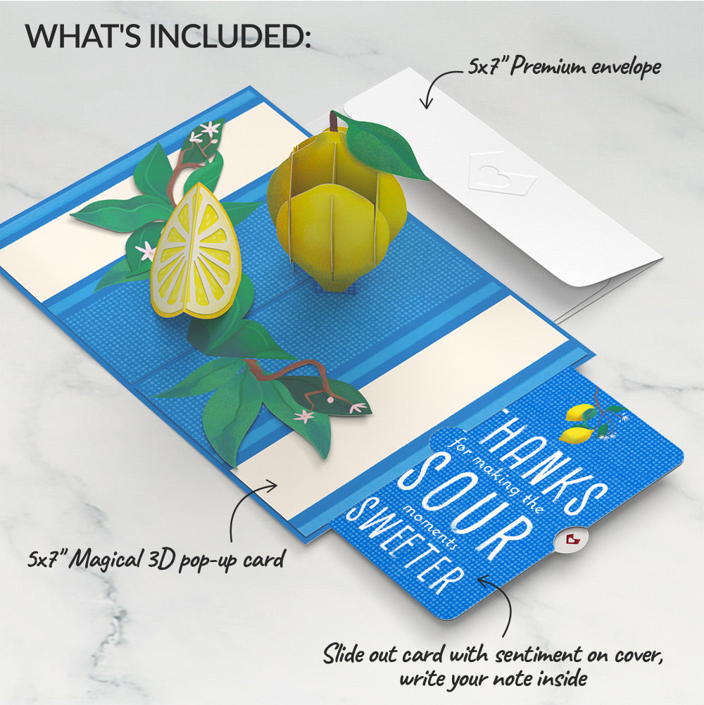 Mediterranean Lemons Thank You Pop-Up Card and Sentiment Set