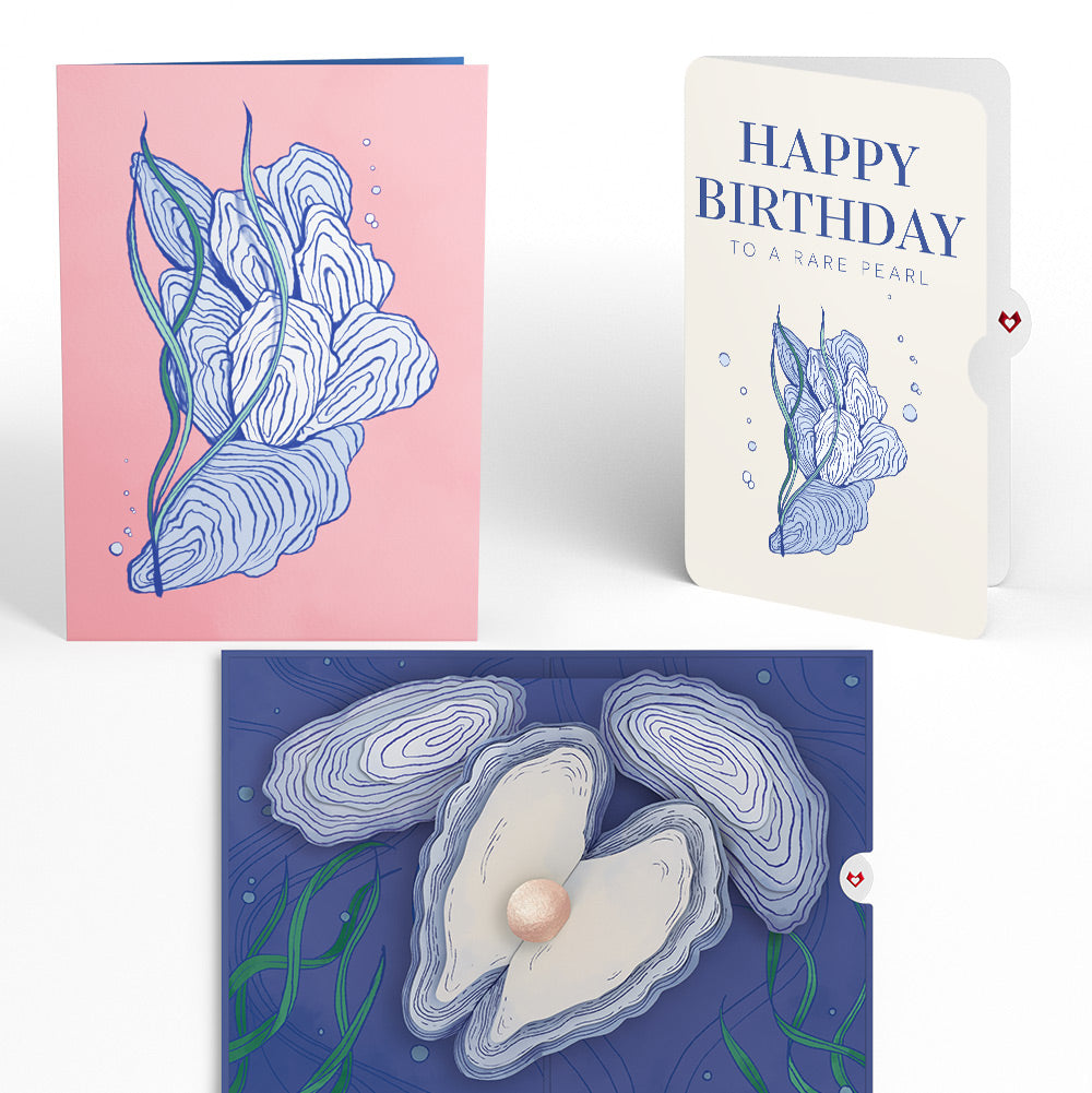 Coastal Oysters Birthday Pop-Up Card and Sentiment Set