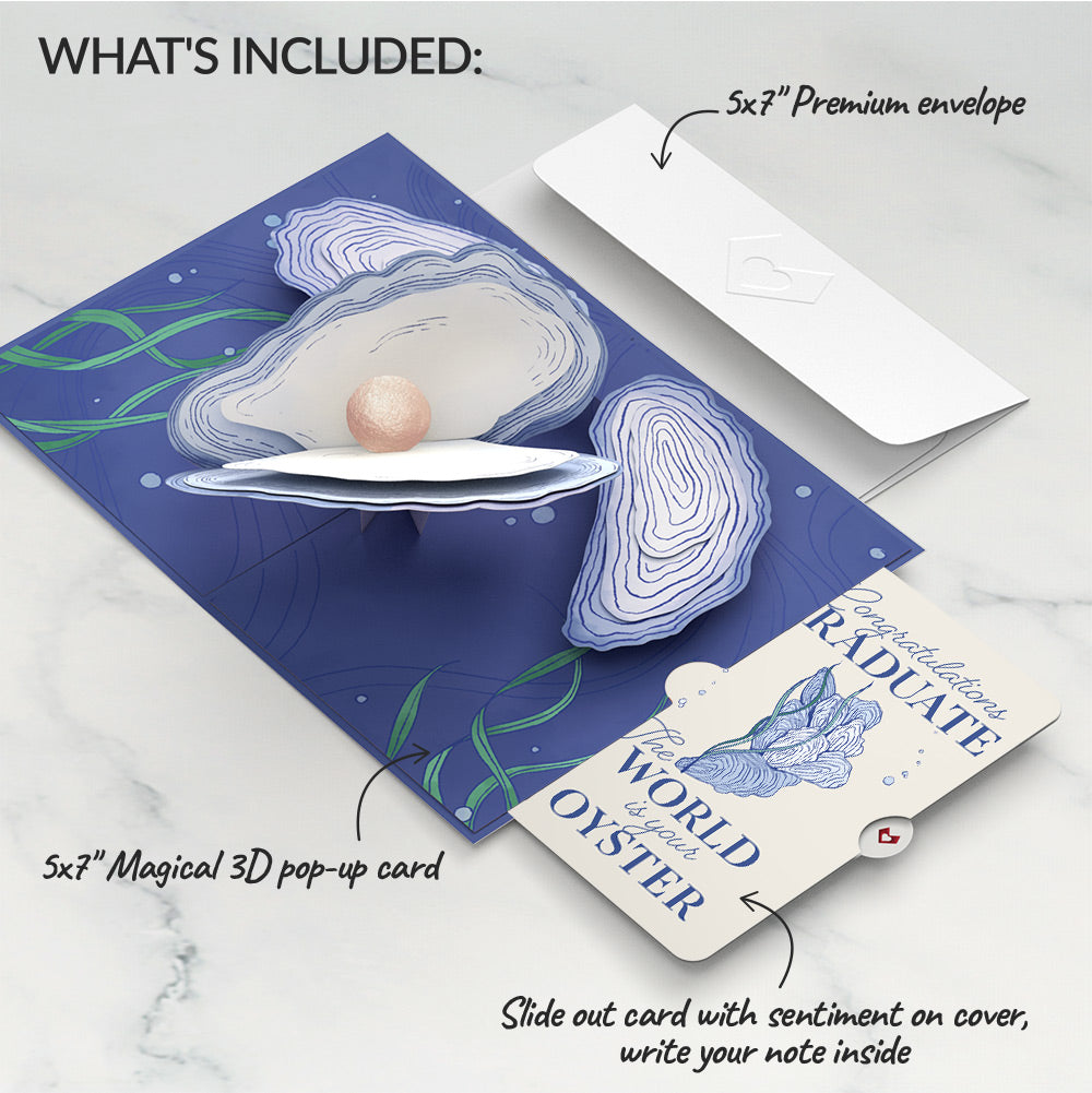 Coastal Oysters Graduation Pop-Up Card and Sentiment Set