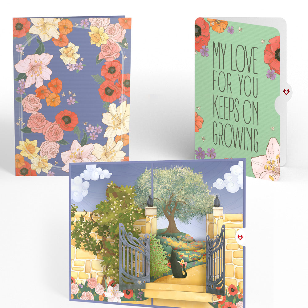 Through the Garden Gate Love Pop-Up Card and Sentiment Set