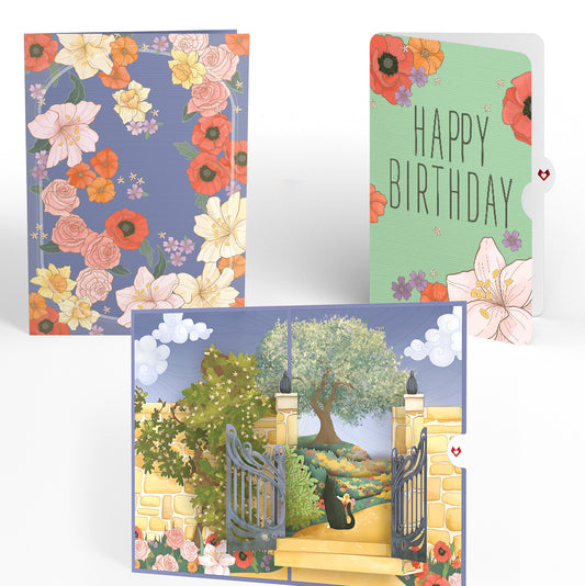 Through the Garden Gate Birthday Pop-Up Card and Sentiment Set