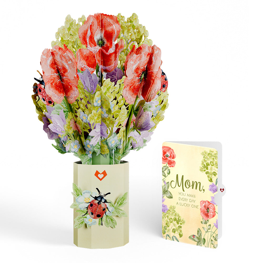 Lovely Ladybug Glitter Bouquet and Sentiment Set for Mom