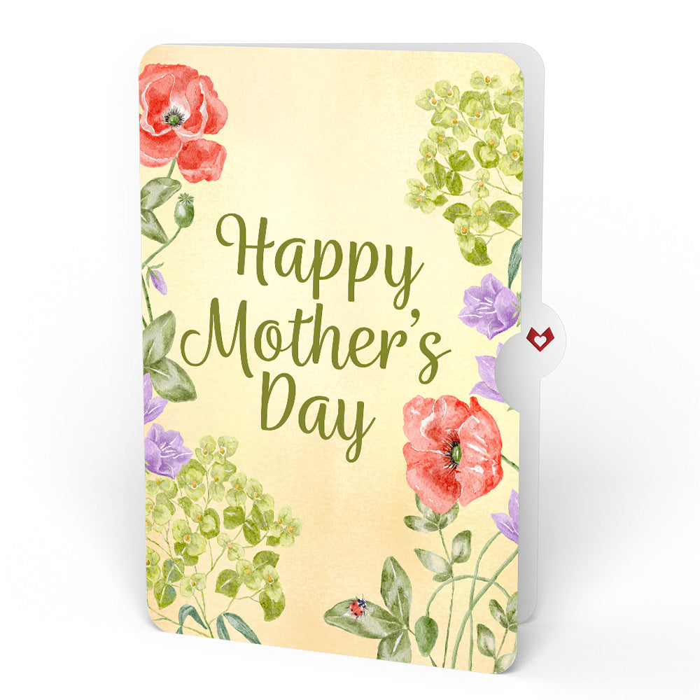 Lovely Ladybug Mother’s Day Glitter Bouquet and Soft Spring Blooms Sentiment Set