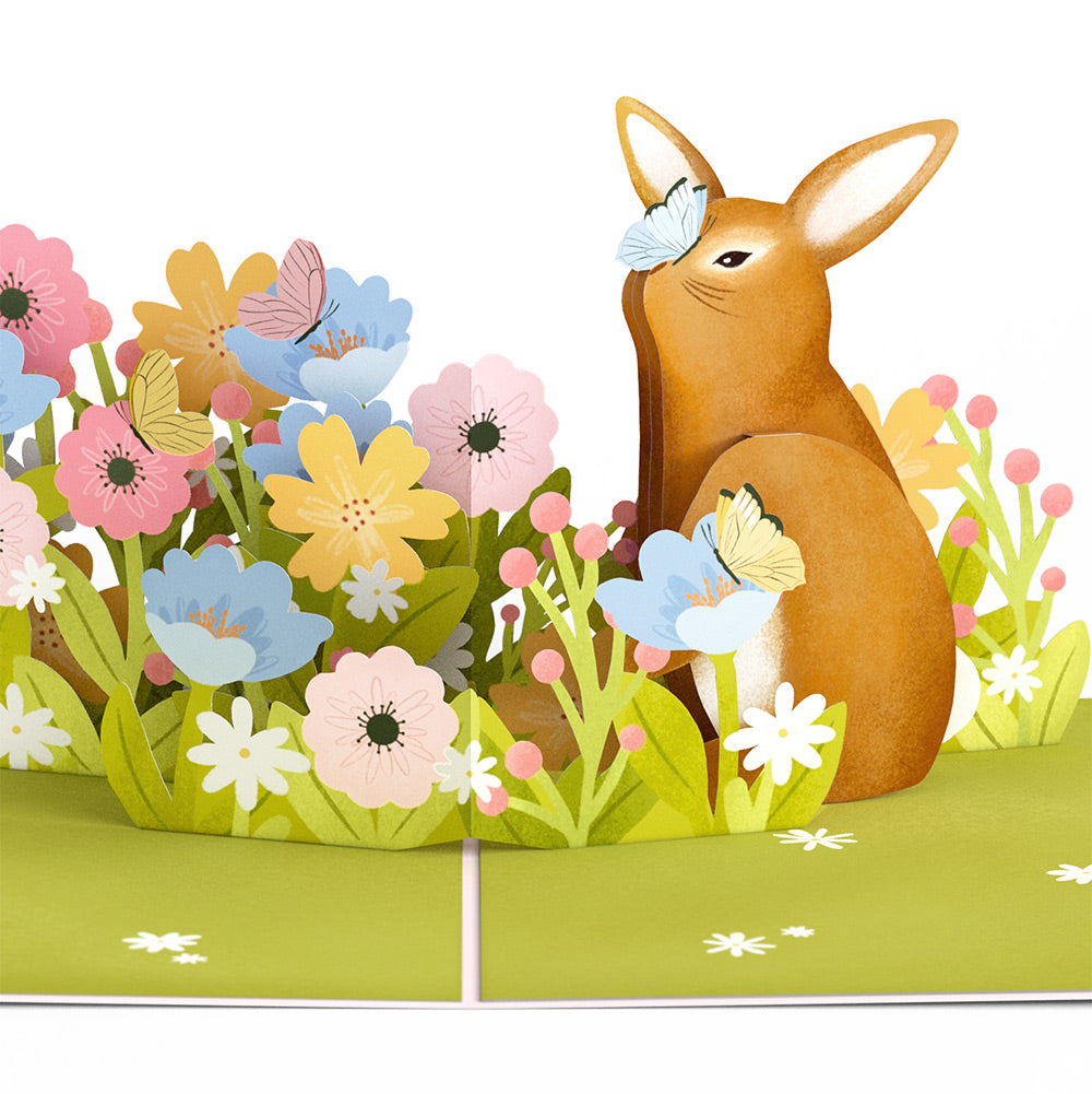 Happy Easter Bunny Amid the Blossoms Pop-Up Card and Sentiment Set for Mom