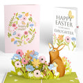 Happy Easter Bunny Amid the Blossoms Pop-Up Card and Sentiment Set for Daughter
