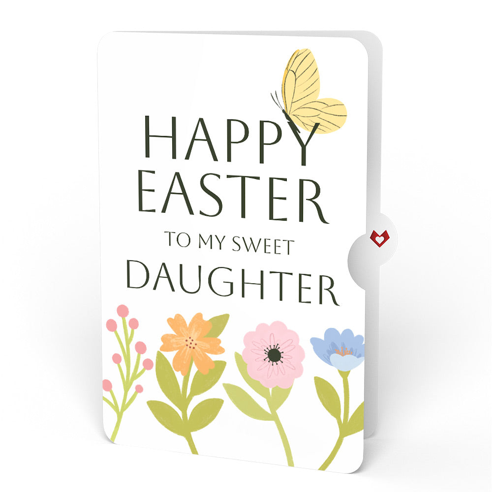 Happy Easter Bunny Amid the Blossoms Pop-Up Card and Sentiment Set for Daughter