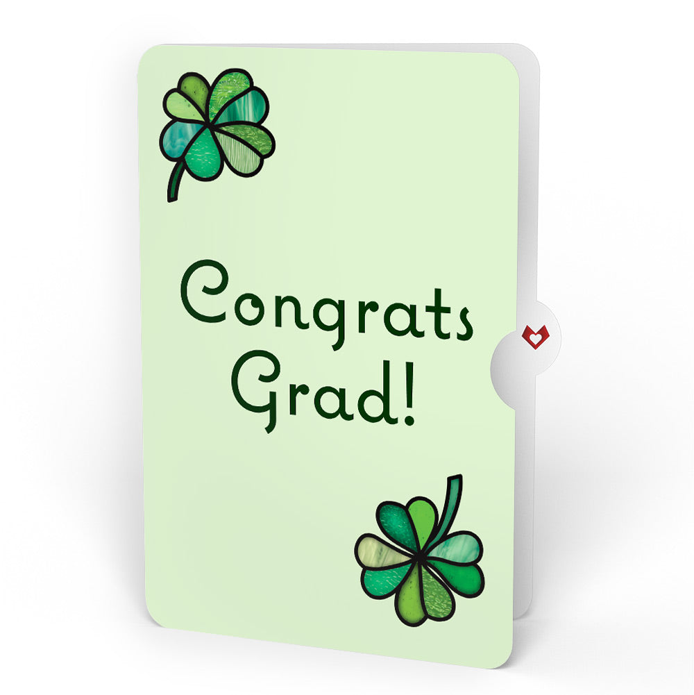 Lucky Shamrock Graduation Suncatcher Card and Lucky Clover Sentiment Set