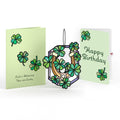 Lucky Shamrock Birthday Suncatcher Card and Lucky Clover Sentiment Set