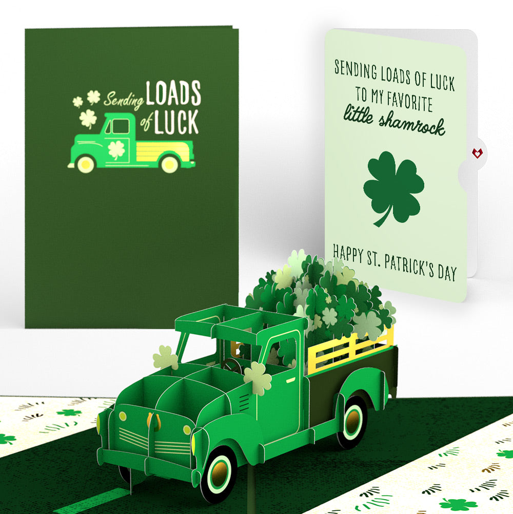 Truckloads of Luck St. Patrick’s Day Pop-Up Card and Sentiment Set for Kid