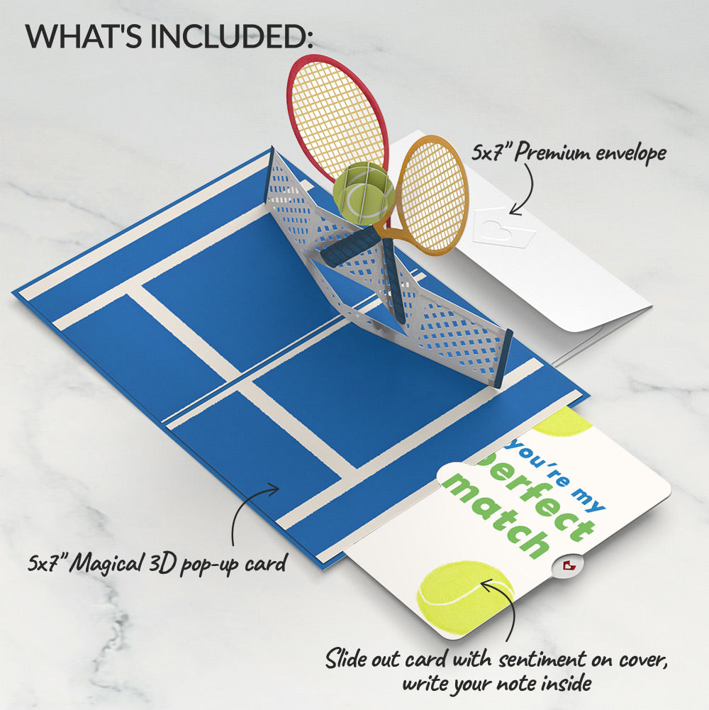 On the Court Tennis Love Pop-Up Card and Sentiment Set