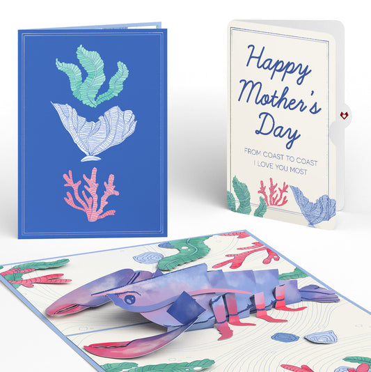 Vibrant Lobster Mother’s Day Pop-Up Card and Sentiment Set for Mom