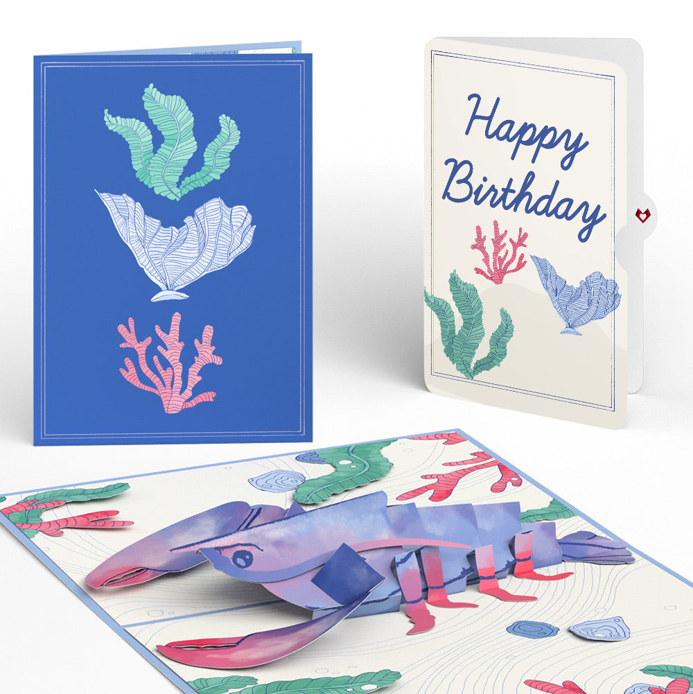 Vibrant Lobster Birthday Pop-Up Card and Sentiment Set