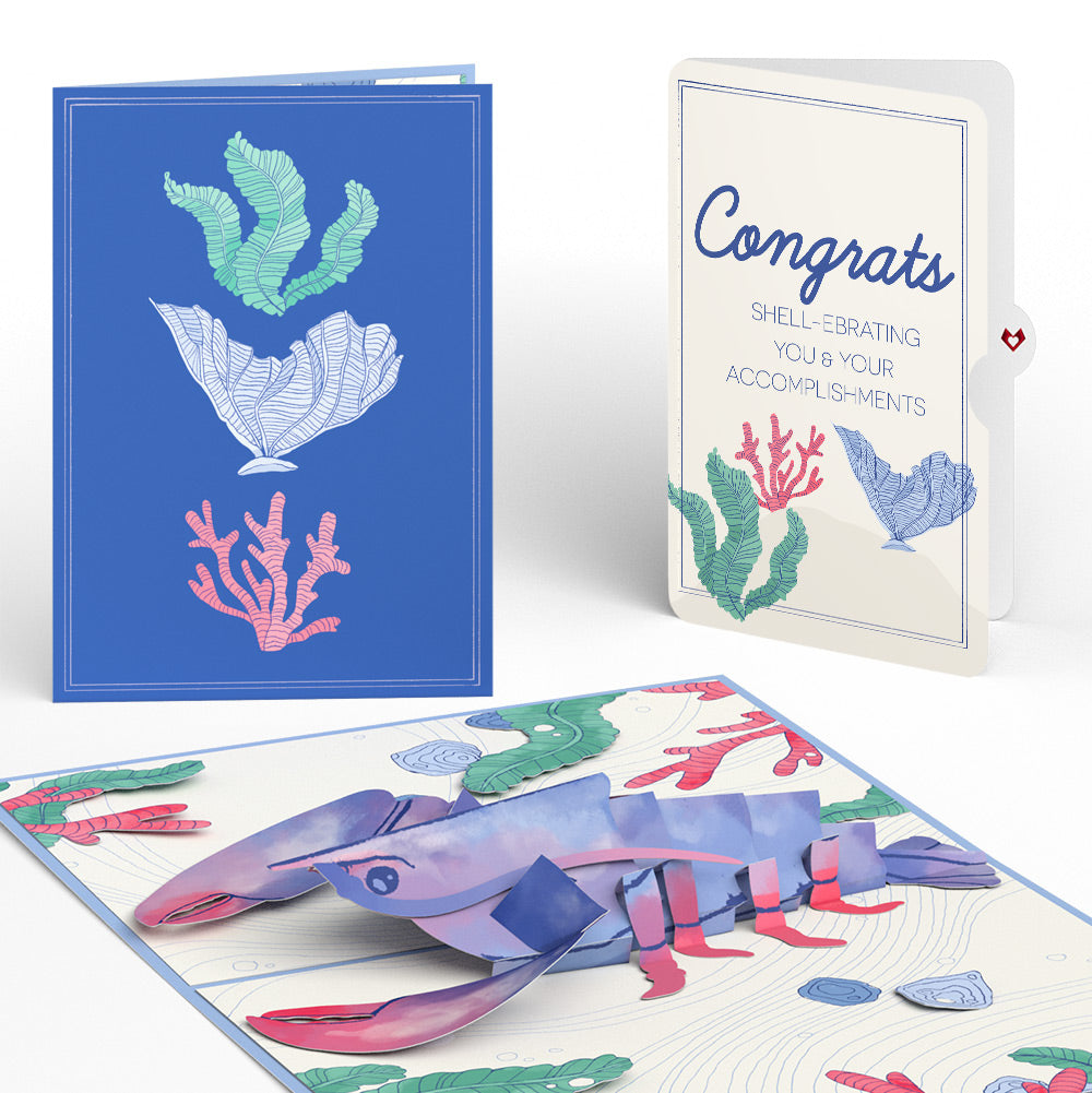 Vibrant Lobster Congratulations Pop-Up Card and Sentiment Set
