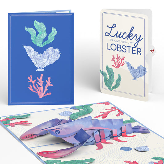 Vibrant Lobster Love Pop-Up Card and Sentiment Set
