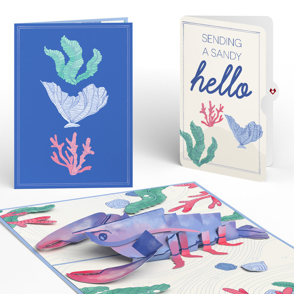 Vibrant Lobster Thinking of You Pop-Up Card and Sentiment Set