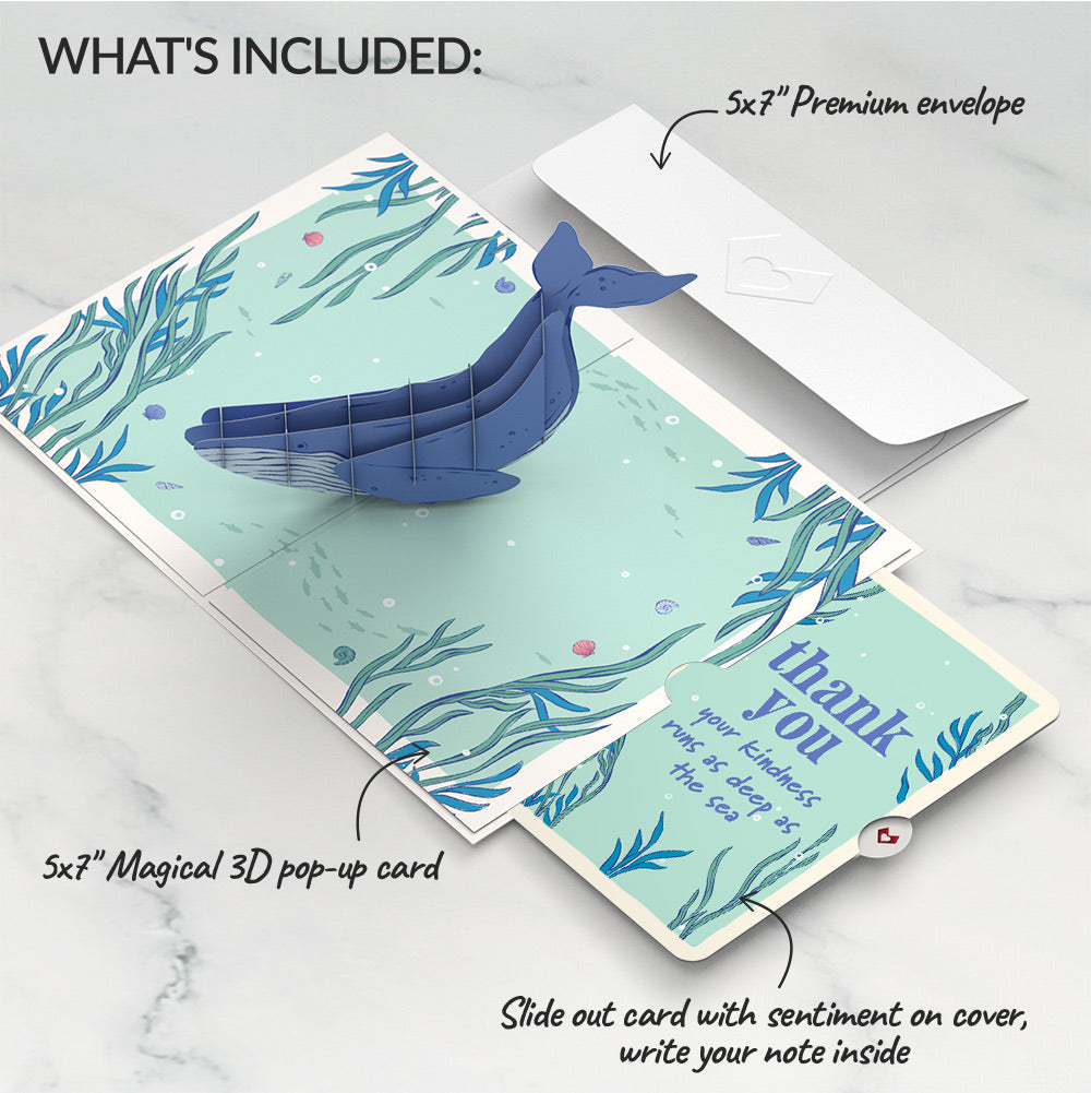 Whale Beneath the Waves Thank You Pop-Up Card and Sentiment Set