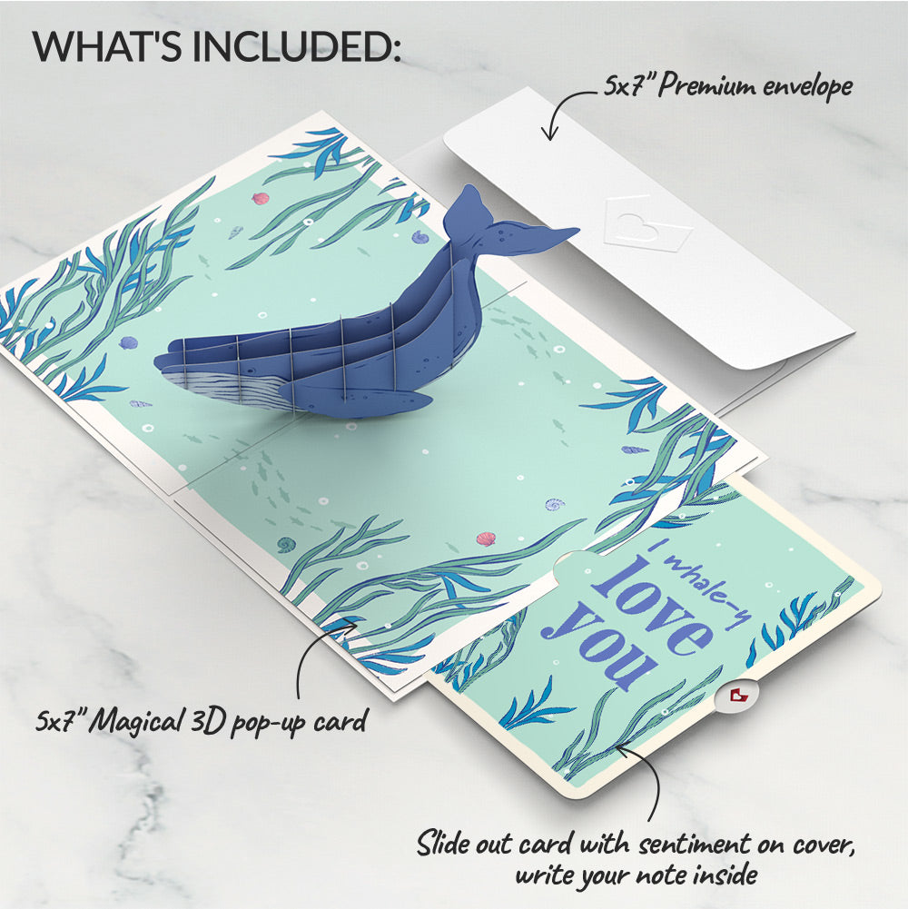 Whale Beneath the Waves Love Pop-Up Card and Sentiment Set