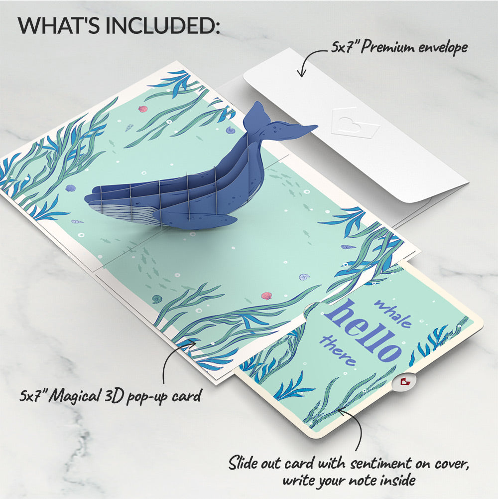 Whale Beneath the Waves Thinking of You Pop-Up Card and Sentiment Set