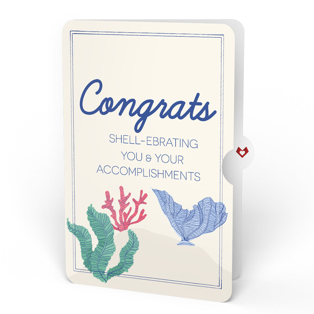 Coastal Treasure Congratulations Glitter Bouquet and Sentiment Set