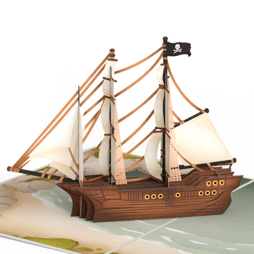 Pirate Ship Congratulation Pop-Up Card and Sentiment Set