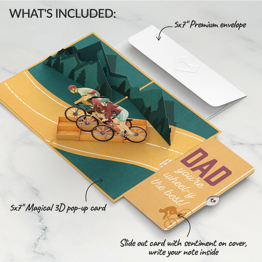 On the Ride Biking Pop-Up Card and Sentiment Set for Dad