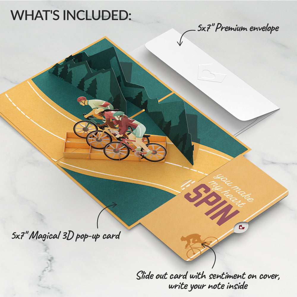 On the Ride Biking Love Pop-Up Card and Sentiment Set