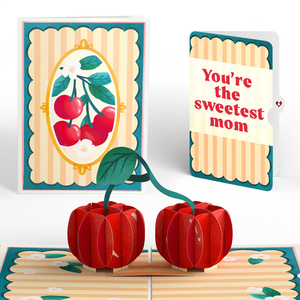 Fresh-Picked Cherries Pop-Up Card and Sentiment Set for Mom