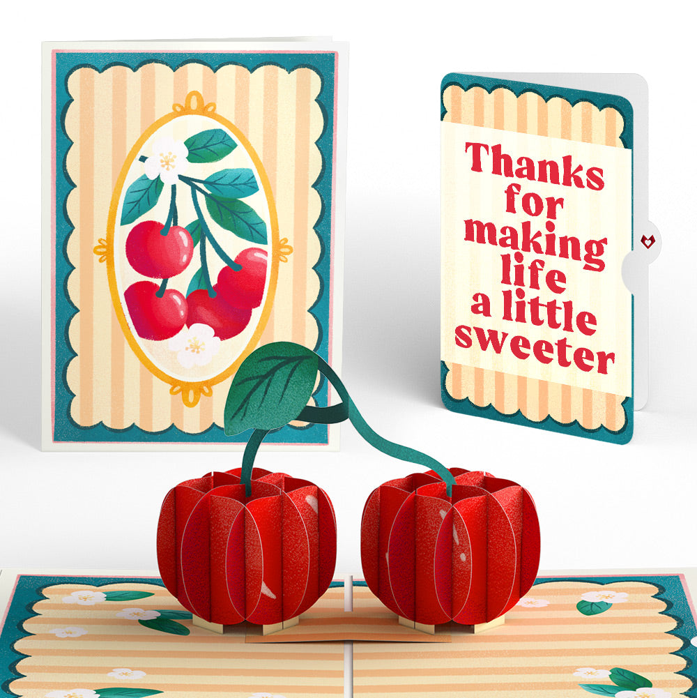 Fresh-Picked Cherries Thank You Pop-Up Card and Sentiment Set