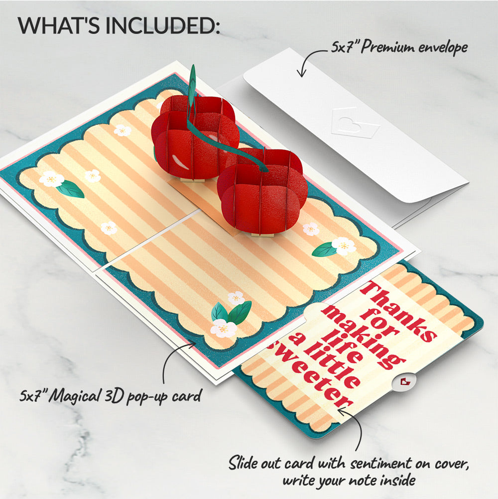 Fresh-Picked Cherries Thank You Pop-Up Card and Sentiment Set