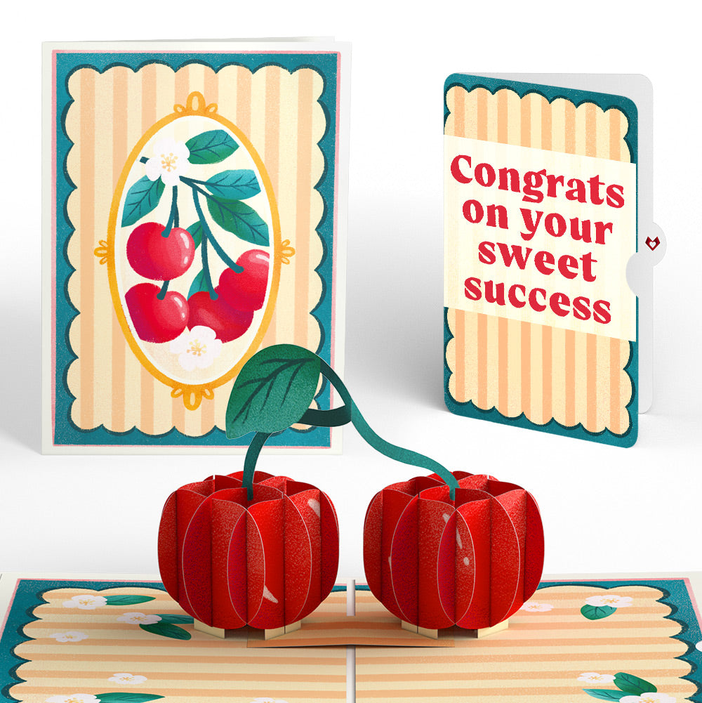 Fresh-Picked Cherries Congratulations Pop-Up Card and Sentiment Set