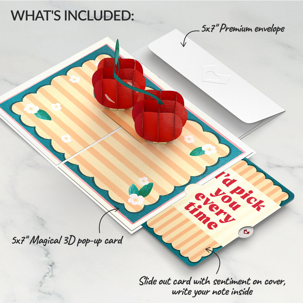 Fresh-Picked Cherries Love Pop-Up Card and Sentiment Set