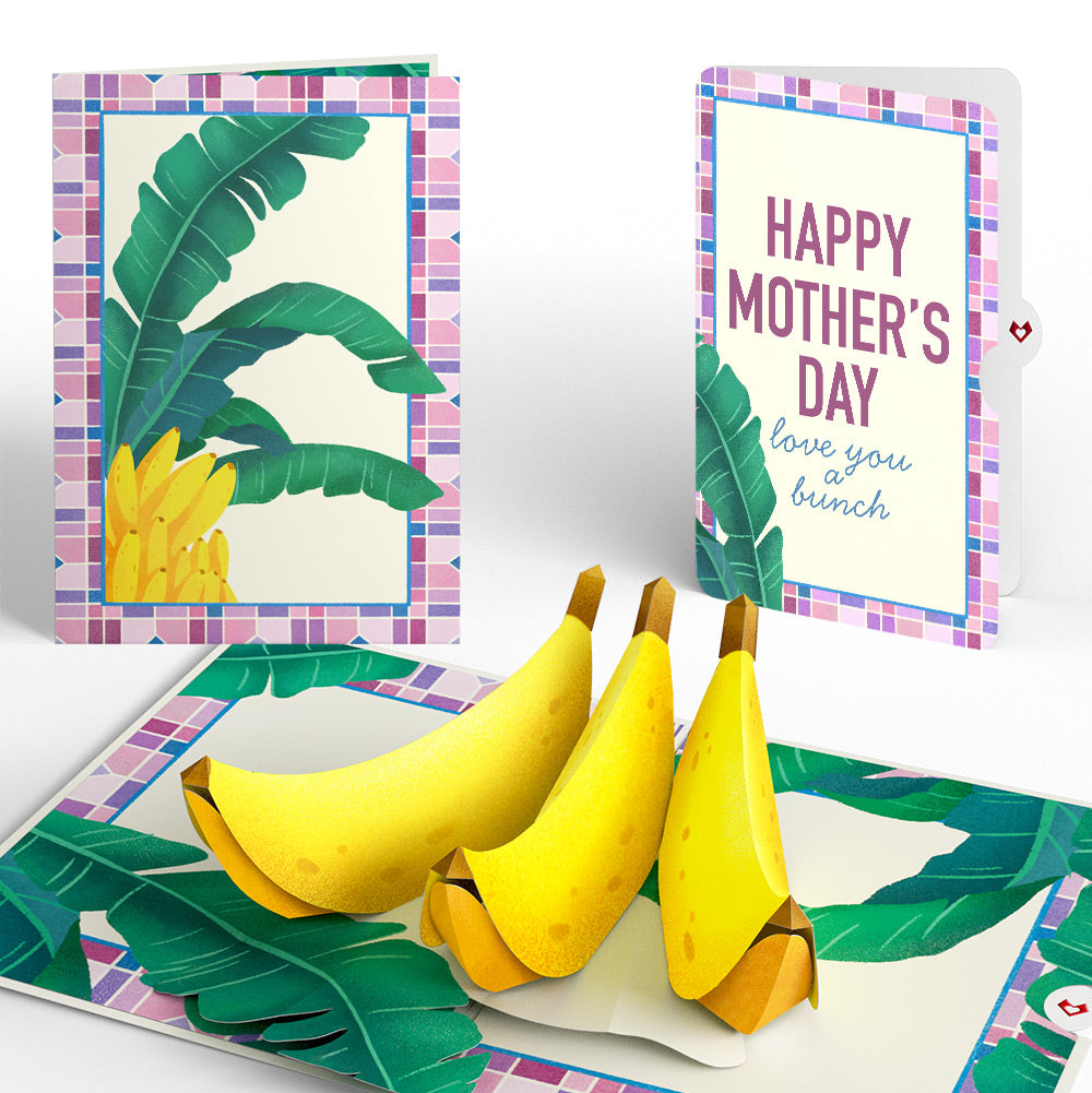 Tropical Bananas Mother’s Day Pop-Up Card and Sentiment Set for Mom