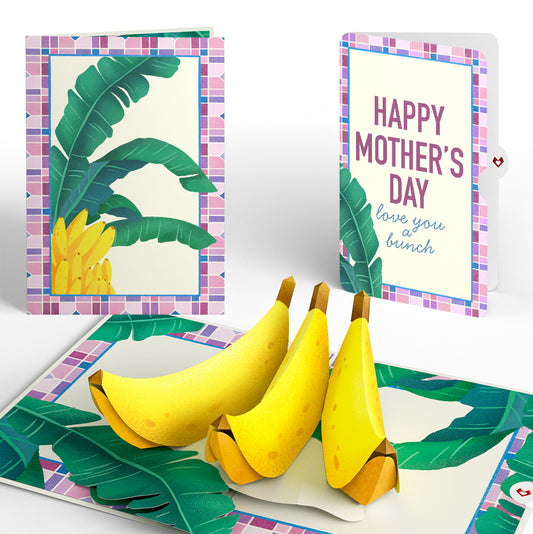 Tropical Bananas Mother’s Day Pop-Up Card and Sentiment Set for Mom