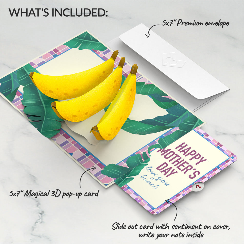 Tropical Bananas Mother’s Day Pop-Up Card and Sentiment Set for Mom