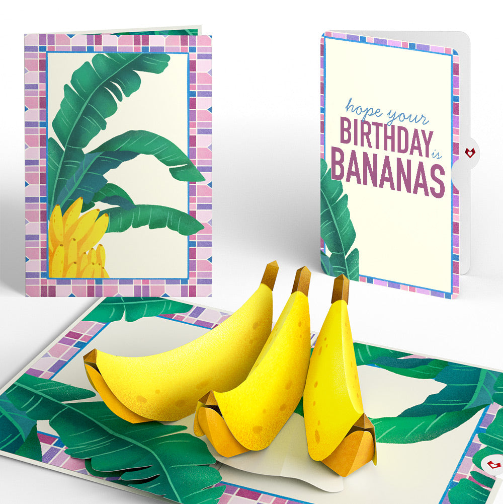 Tropical Bananas Birthday Pop-Up Card and Sentiment Set