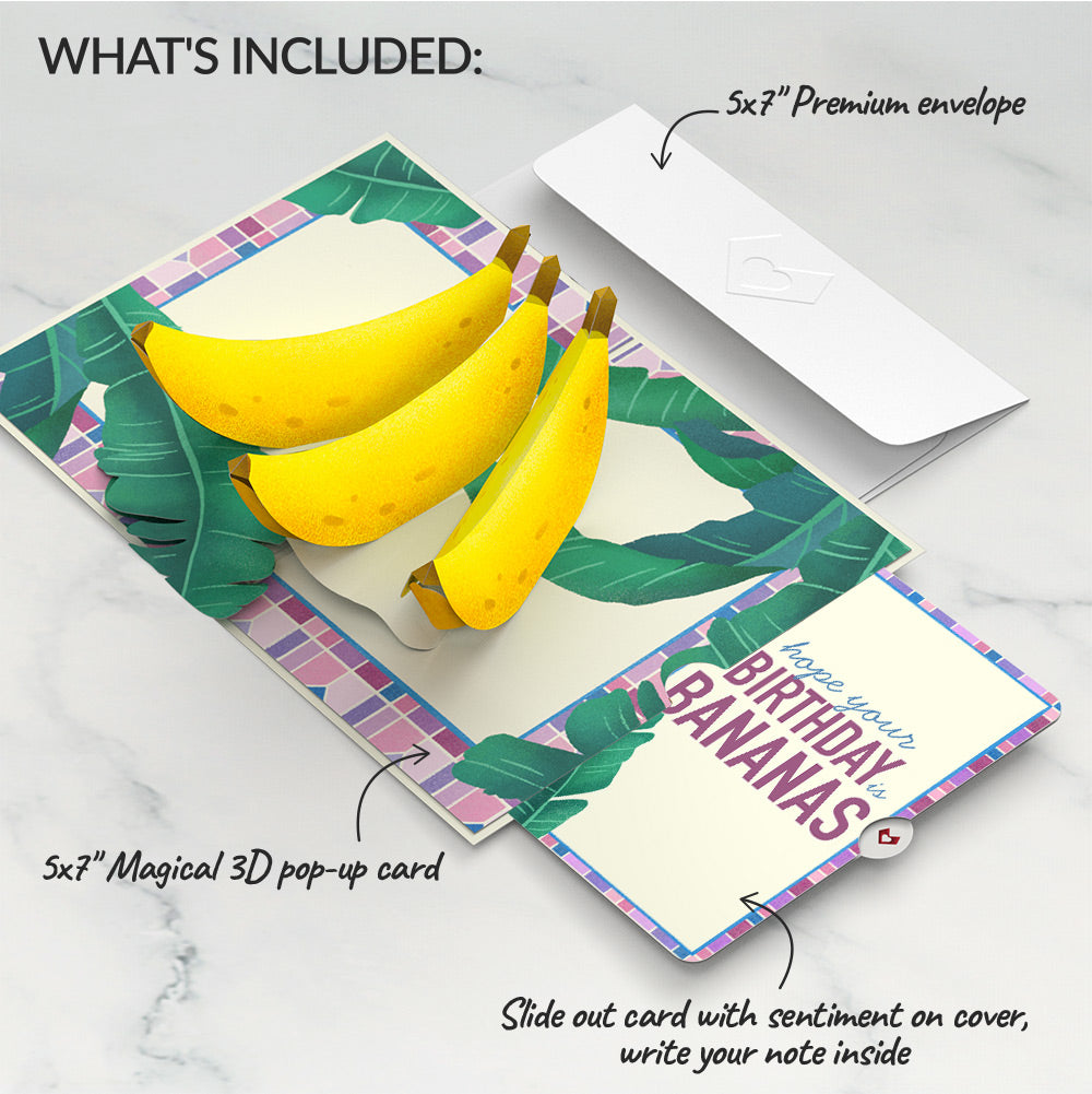 Tropical Bananas Birthday Pop-Up Card and Sentiment Set