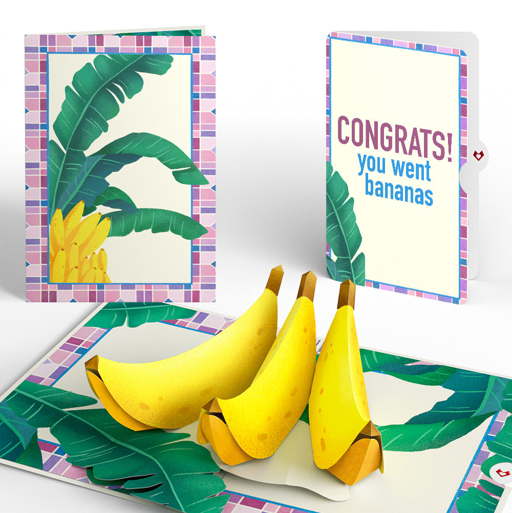 Tropical Bananas Congratulations Pop-Up Card and Sentiment Set