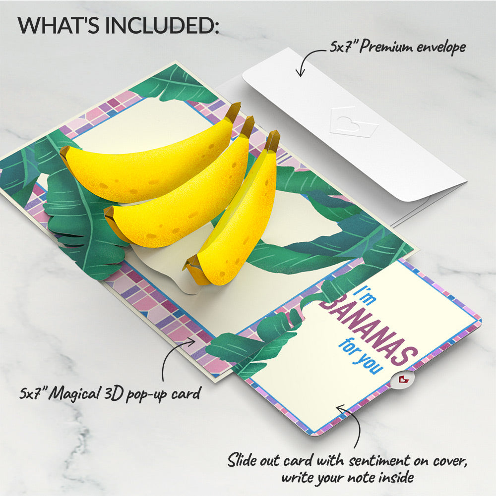 Tropical Bananas Love Pop-Up Card and Sentiment Set