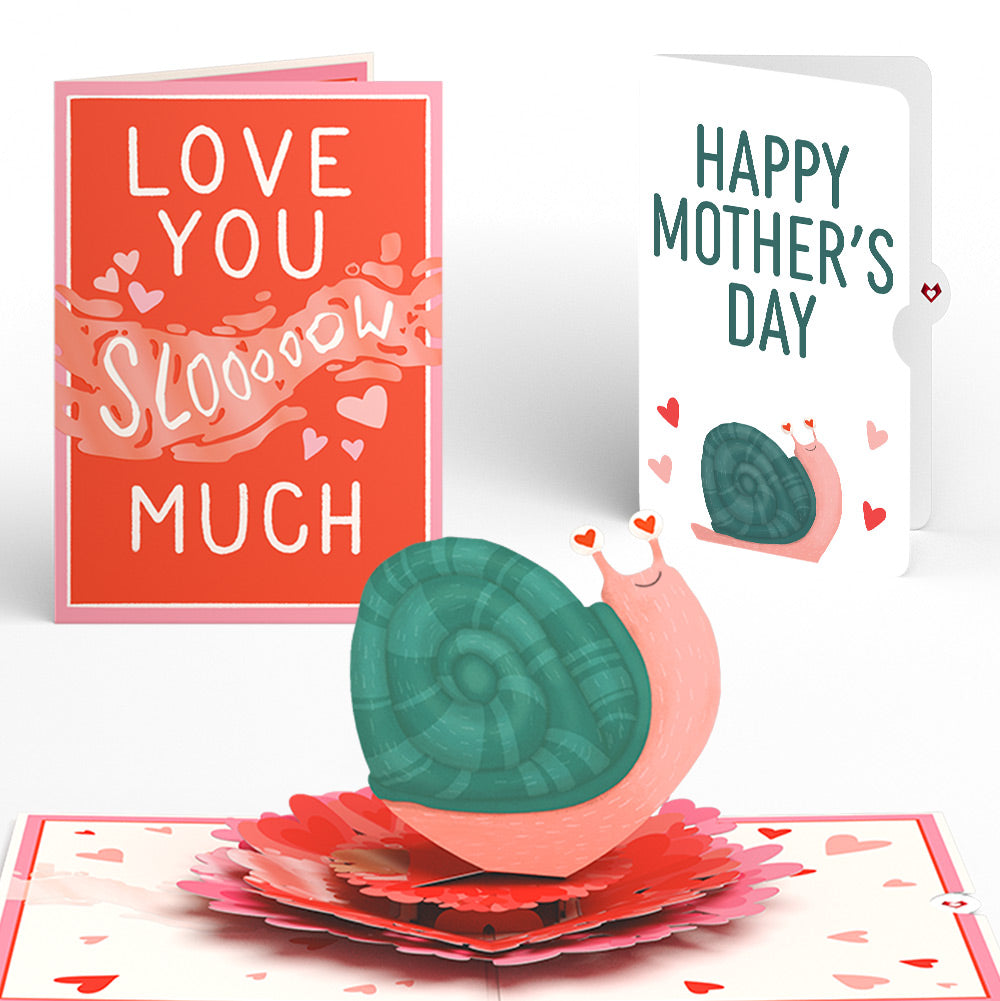 Love You Slow Much Snail Mother’s Day Pop-Up Card and Blushing Snail Sentiment Set for Mom